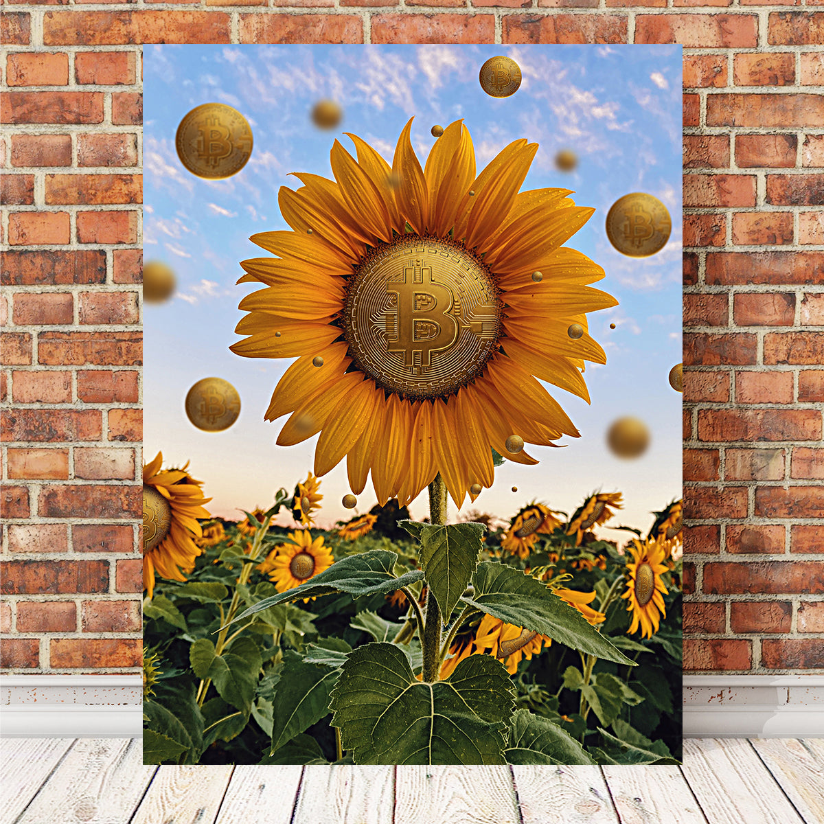 Exquisite Bitcoin Flower Wall Art for Stunning Home Decor