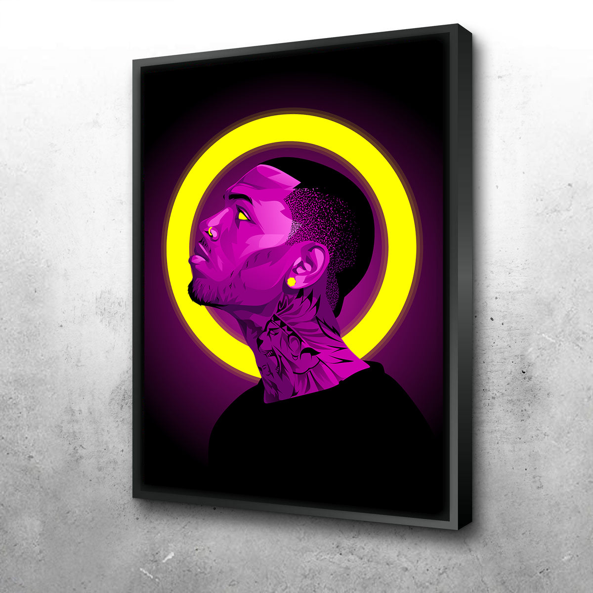 Stunning Chris Brown Wall Art by Tovu Yovi