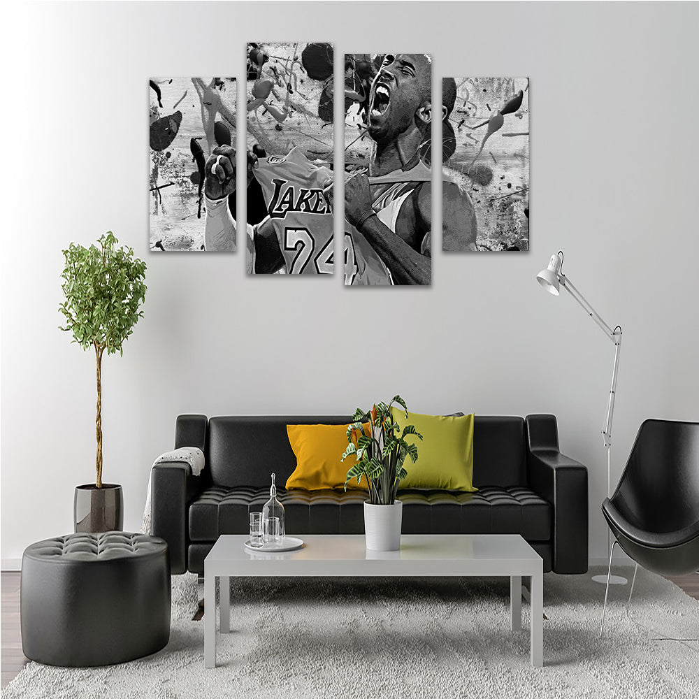 Stunning The Black Mamba Grayscale Wall Art for Modern Interiors