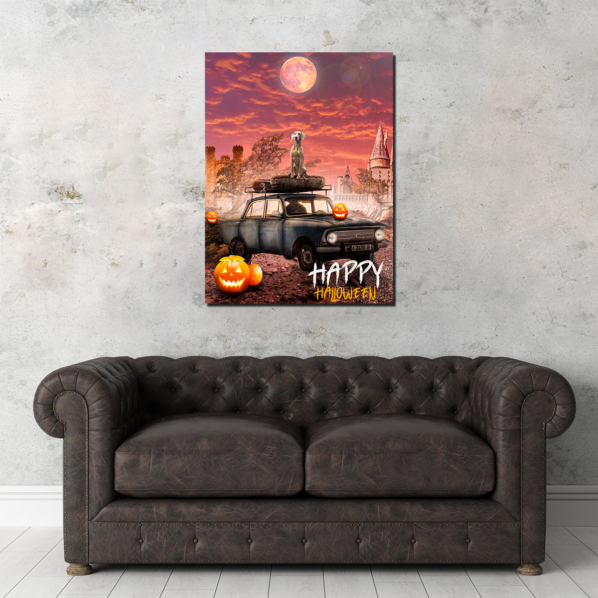 Festive Happy Halloween Wall Art - Ideal Decor for Spooky Season