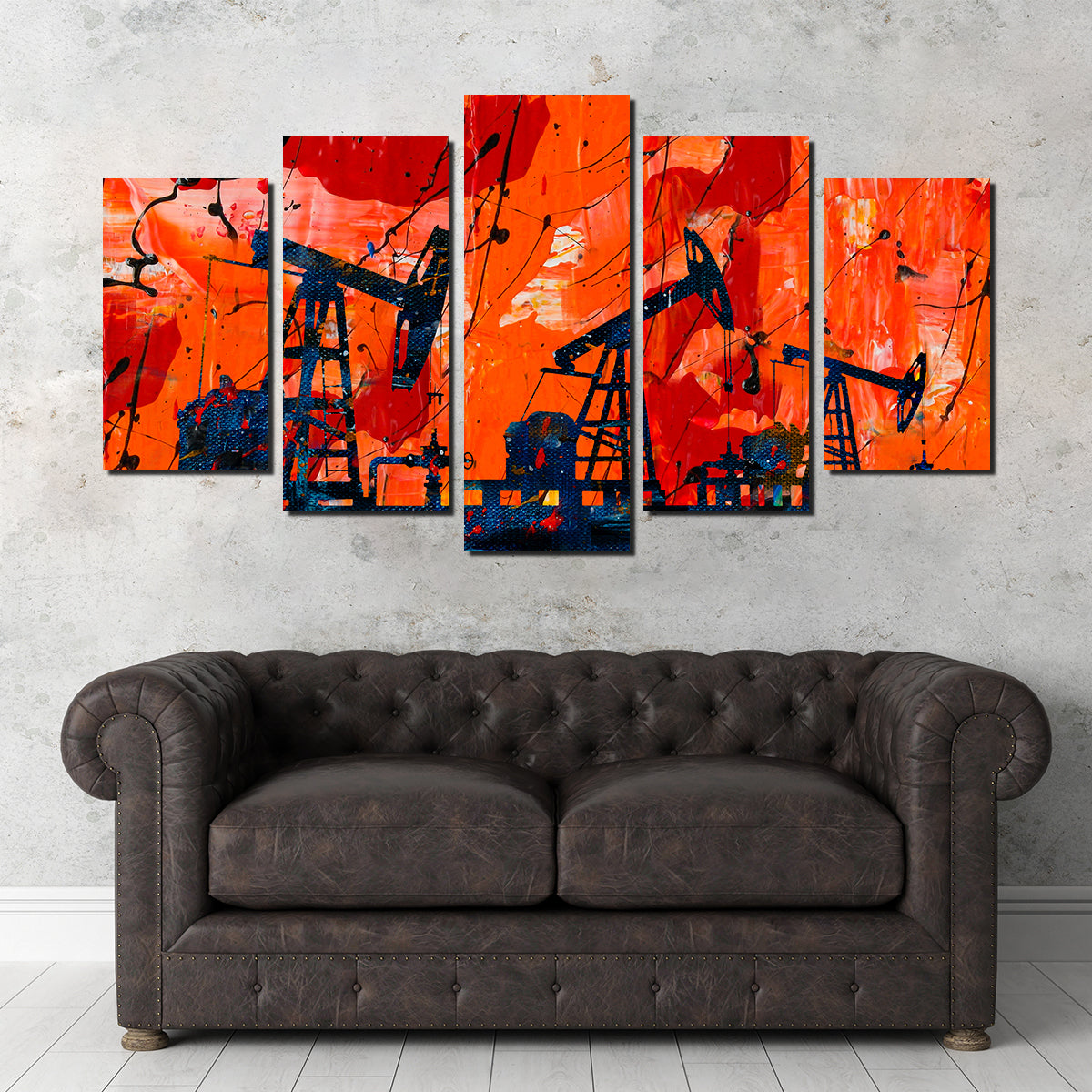 Exquisite Pumpjack Wall Art by Stephen Chambers