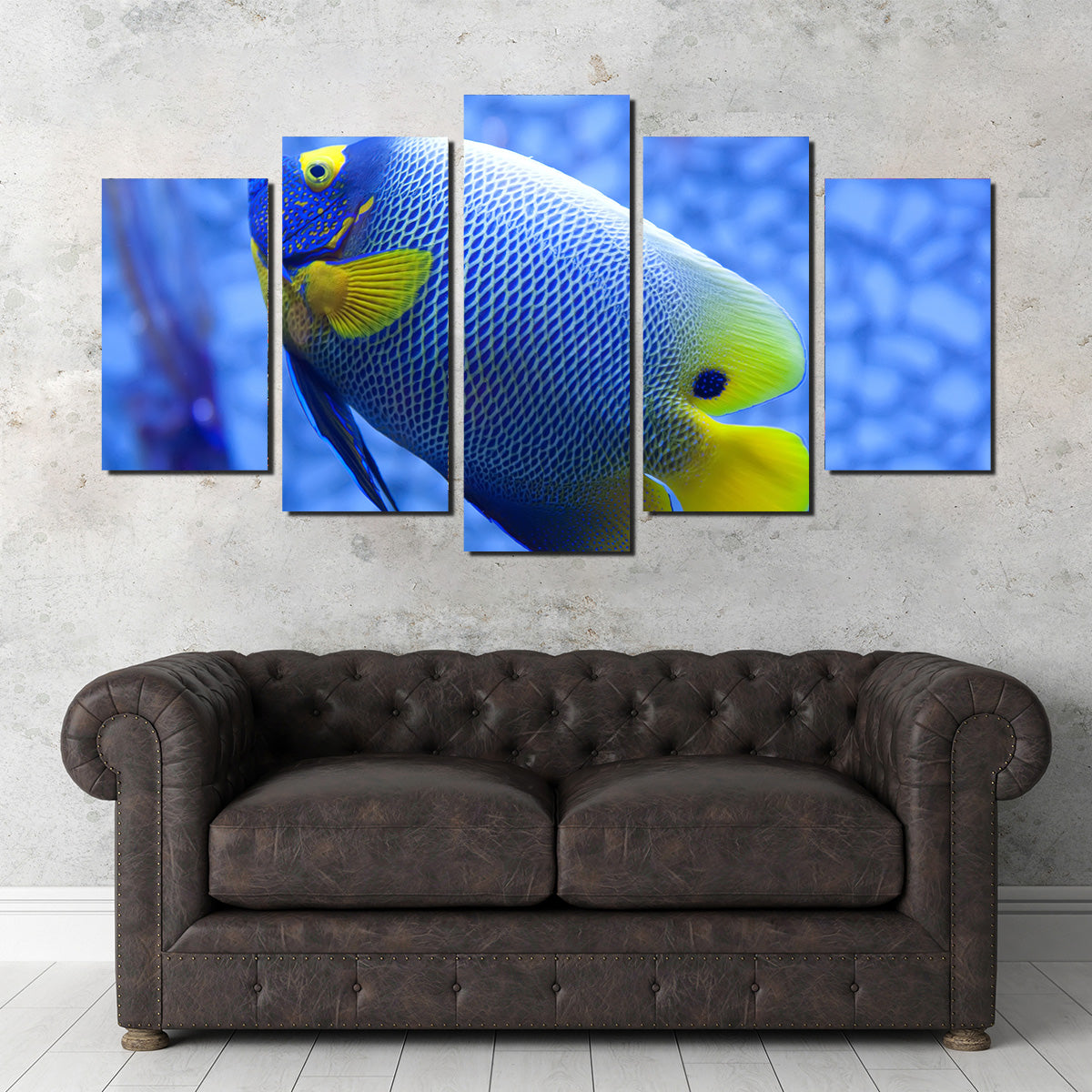Vibrant Blue and Yellow Tropical Fish Wall Art for Stunning Home Decor