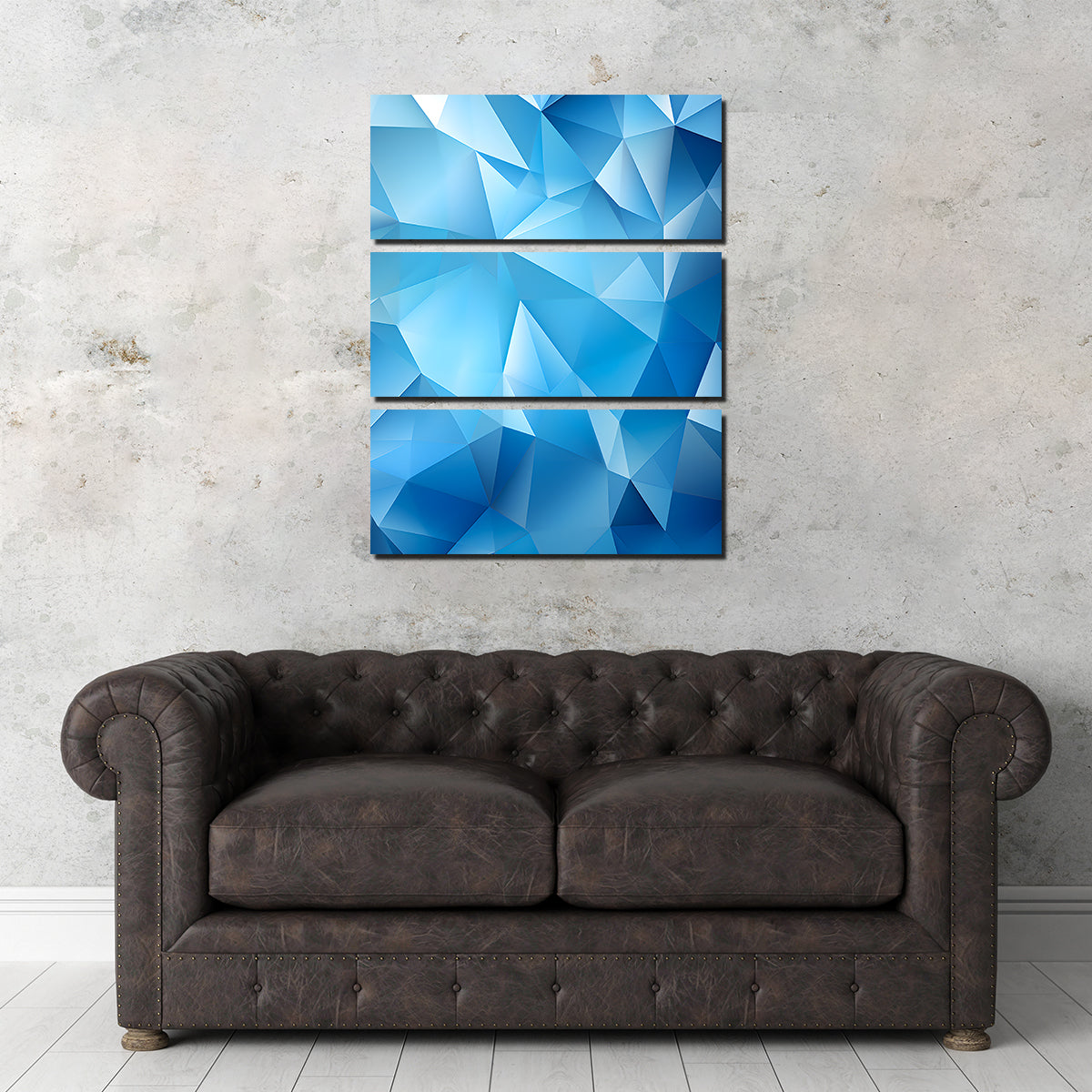 Stunning Abstract Blue Shapes 2 Wall Art for Modern Decor