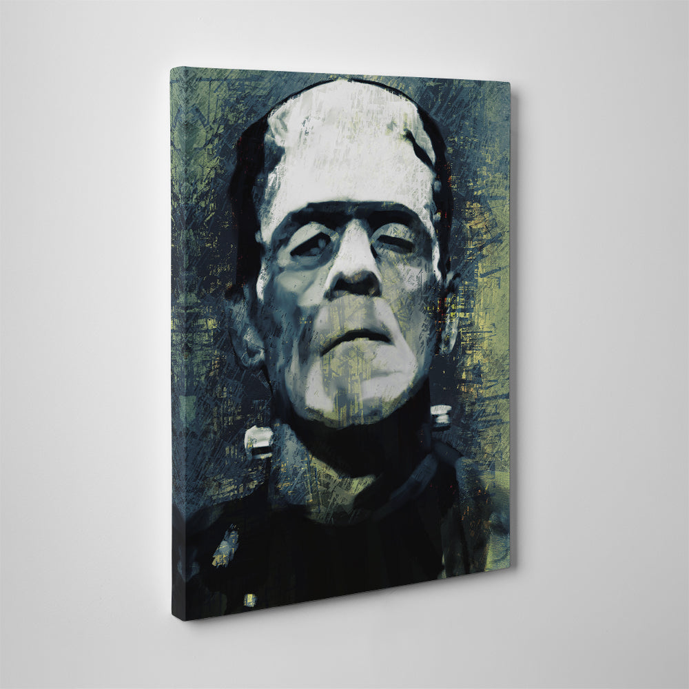 Frankenstein Wall Art by Andy Brackpool - Museum Quality Canvas on Sustainable Pine Wood Frames