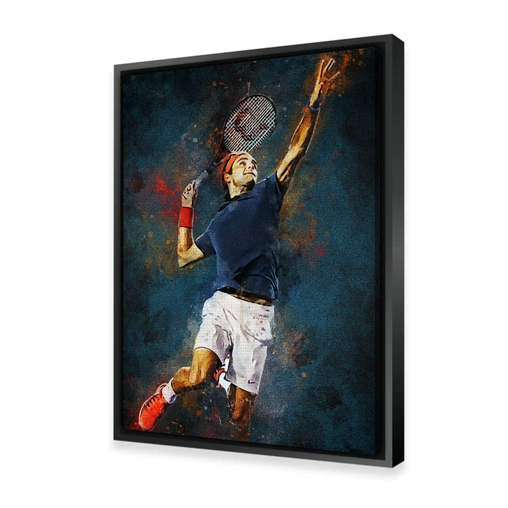 Exclusive Roger Federer Painting Wall Art for Tennis Enthusiasts