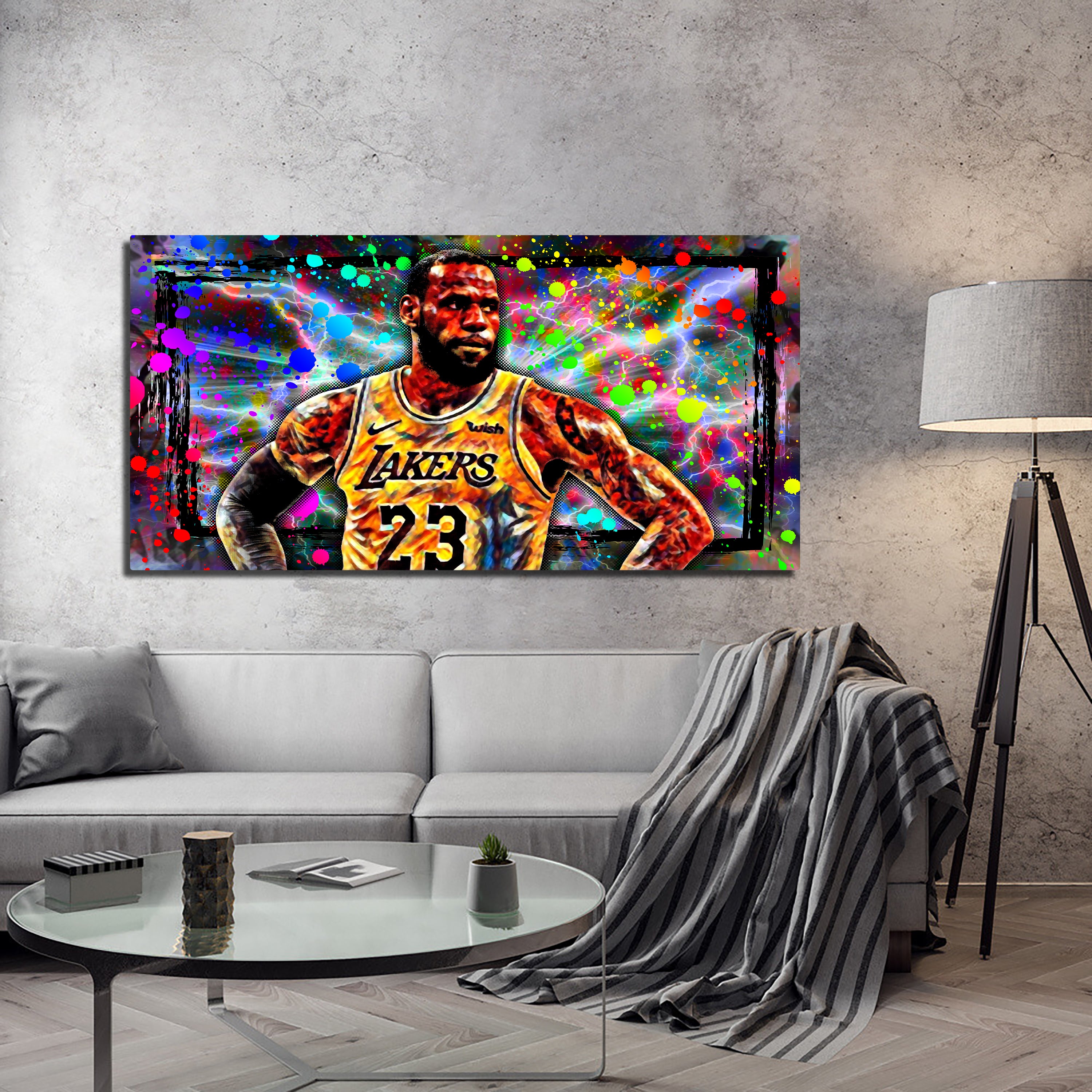 Stunning Abstract LBJ Panoramic Wall Art for Modern Decor