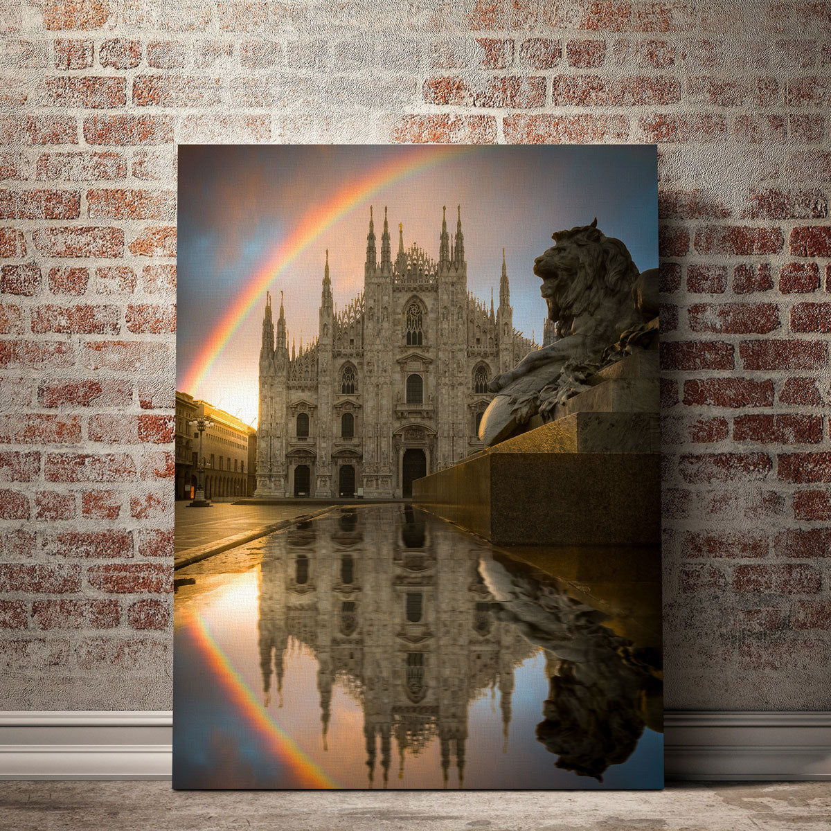 Gorgeous Rainbow in Milan Wall Art for Stunning Home Decor