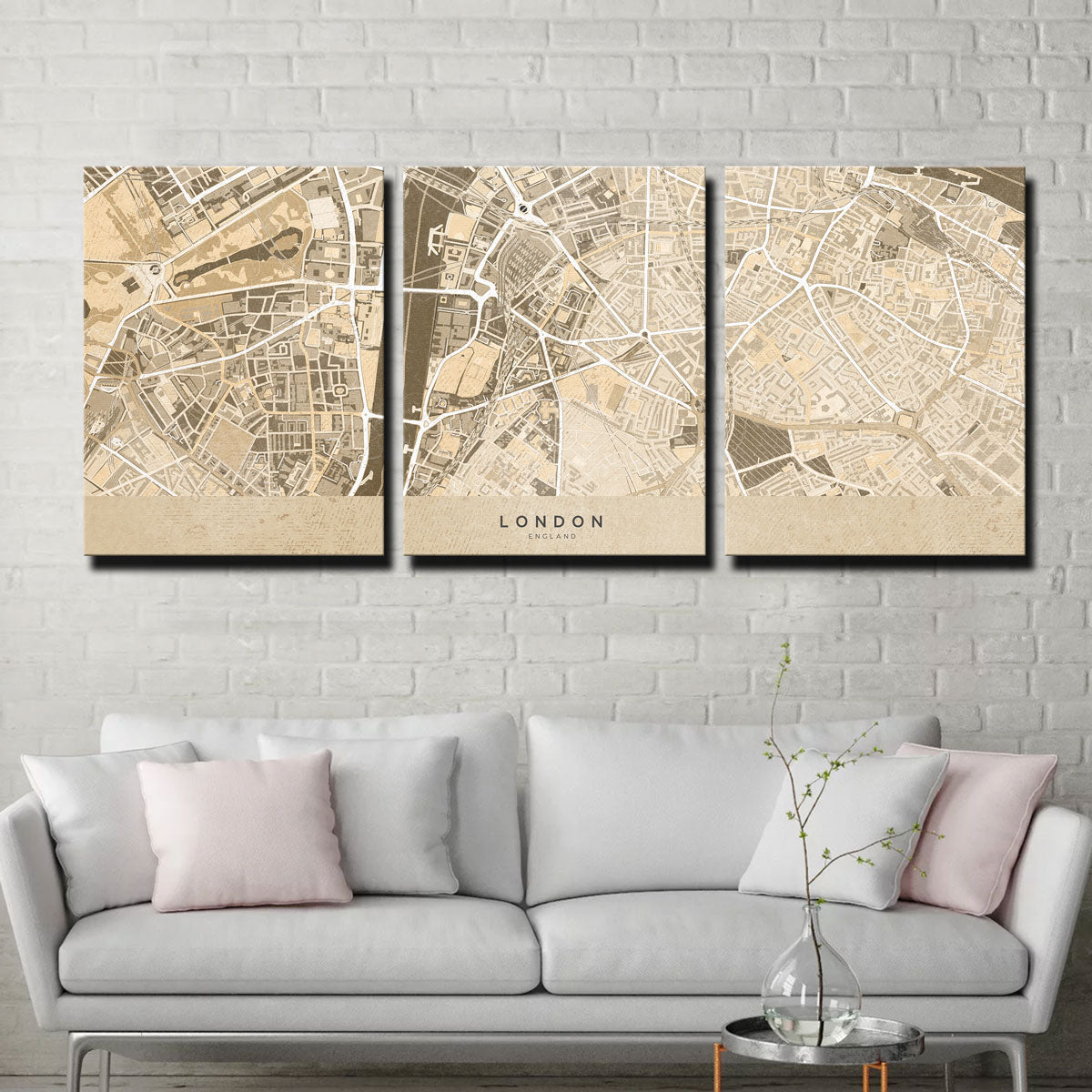 Stunning London Map 3 Wall Art by Blursbyai