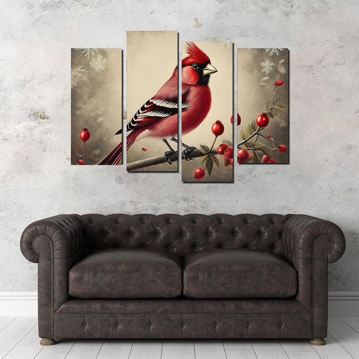 Exquisite Classic Northern Cardinal Wall Art for Home Decor
