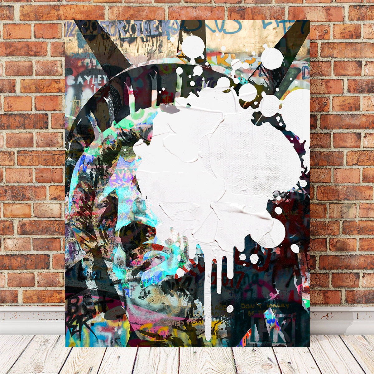 Liberty Heavy Graffiti Wall Art by Stephen Chambers - Museum-Quality Canvas