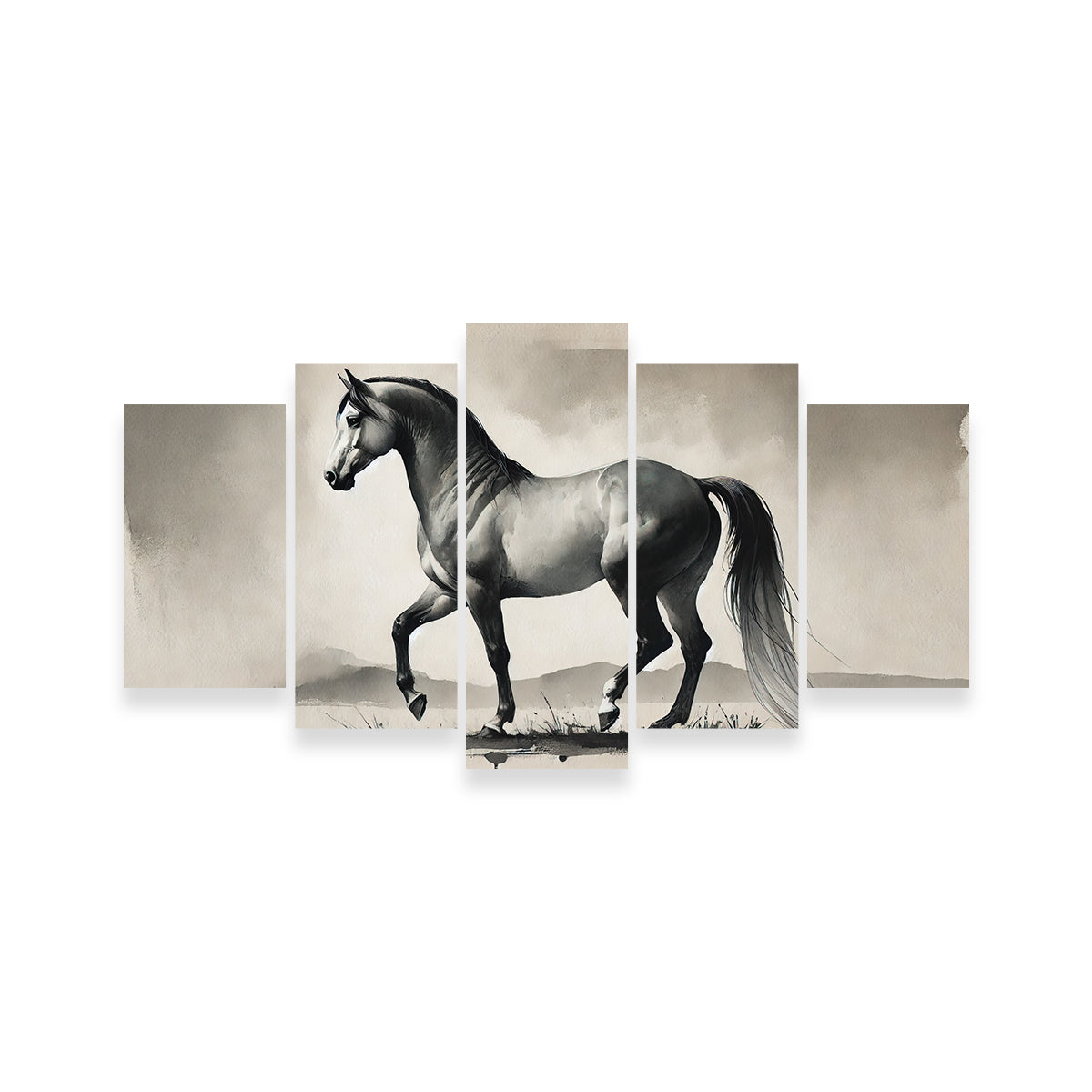 Exquisite Ink Wash Horse Wall Art for Stunning Home Decor