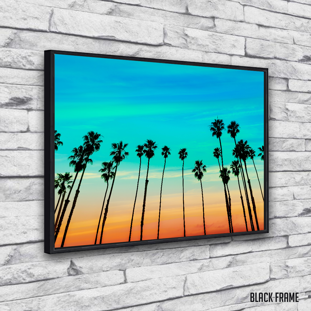 Gorgeous Palm Tree Sunset Santa Barbara Wall Art for Stunning Home Decor