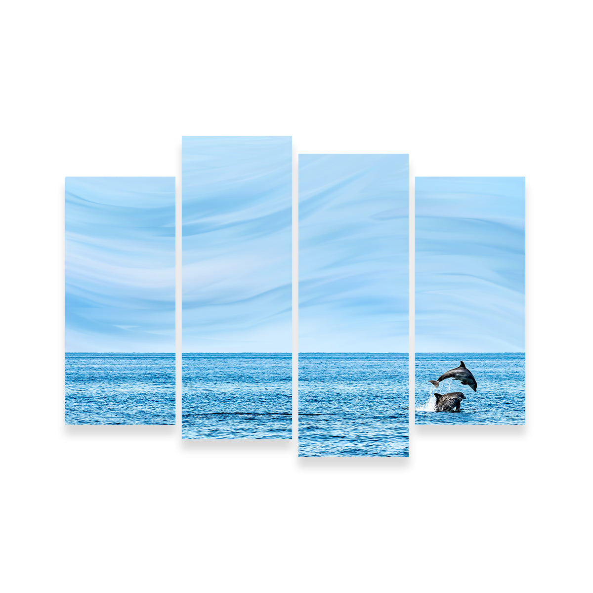 Rollin's Stunning Jumping Dolphins Wall Art by Eileen Rollin