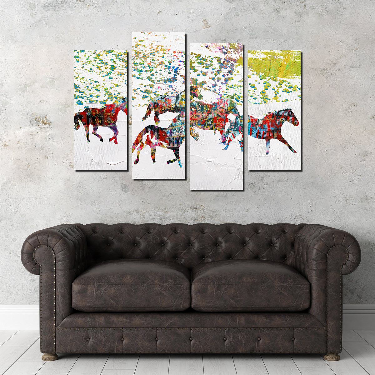 Exquisite Peace Horse in the Snow Wall Art by Stephen Chambers