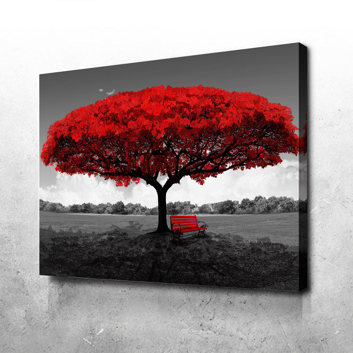 Vibrant Red Tree Wall Art for Stunning Home Decor