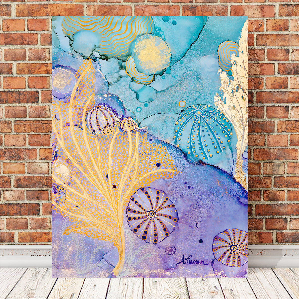 Exquisite Sea Urchin Hideaway Wall Art by Amy Tieman