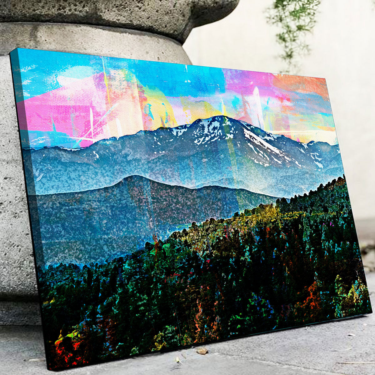 Stunning Abstract Pikes Peak Wall Art for Your Home Decor