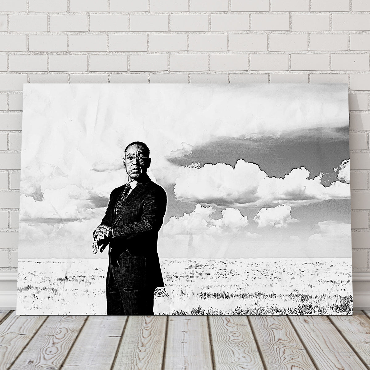 Stunning Gus Fring Grayscale Wall Art for Home Decor