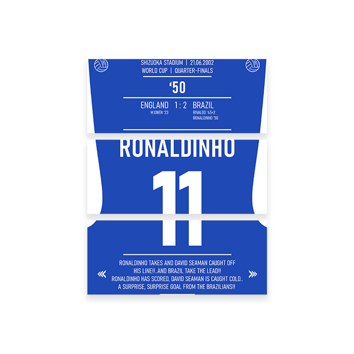 Ronaldinho Brazil - Authentic Artwork by George Sorin