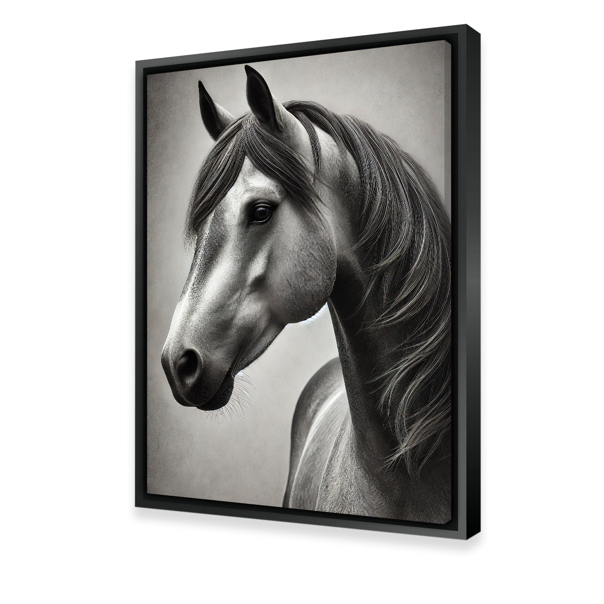 Stunning Grayscale Quarter Horse Wall Art for Your Home Decor