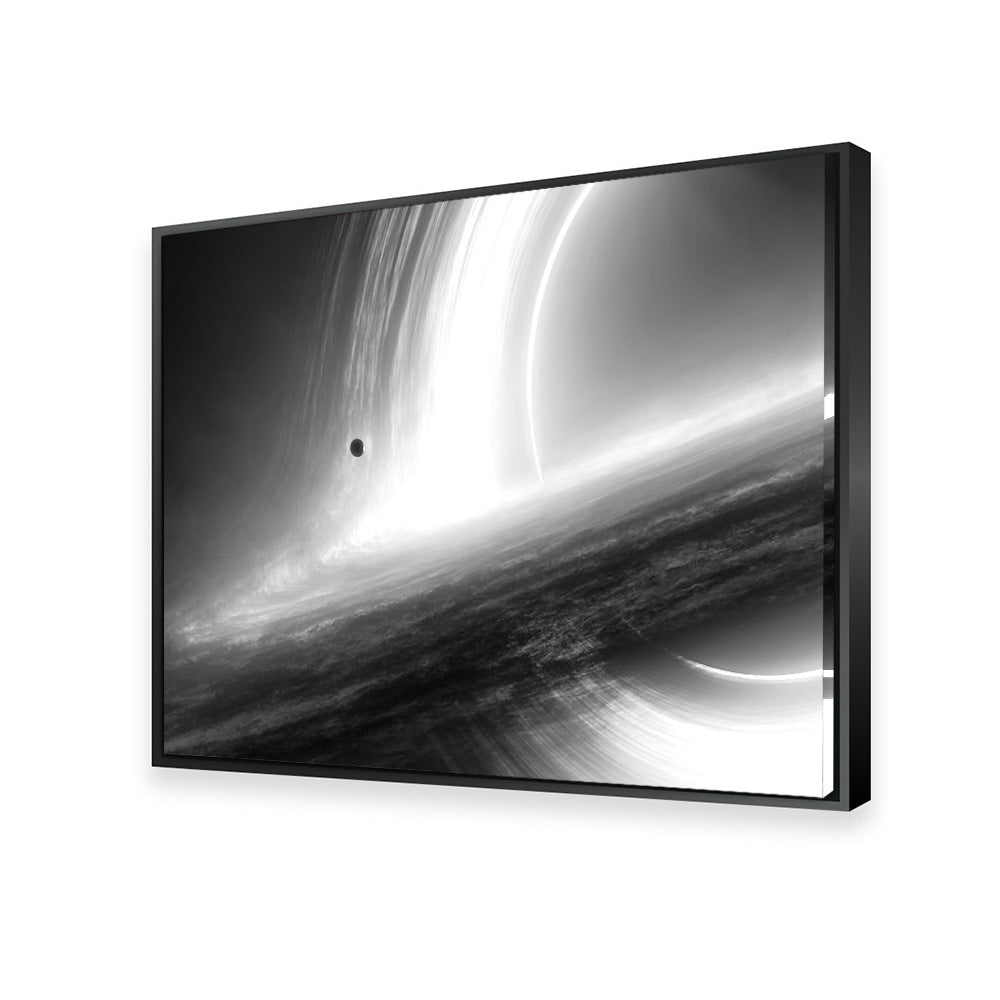 Stunning Interstellar Gargantua Grayscale Wall Art for Space Enthusiasts