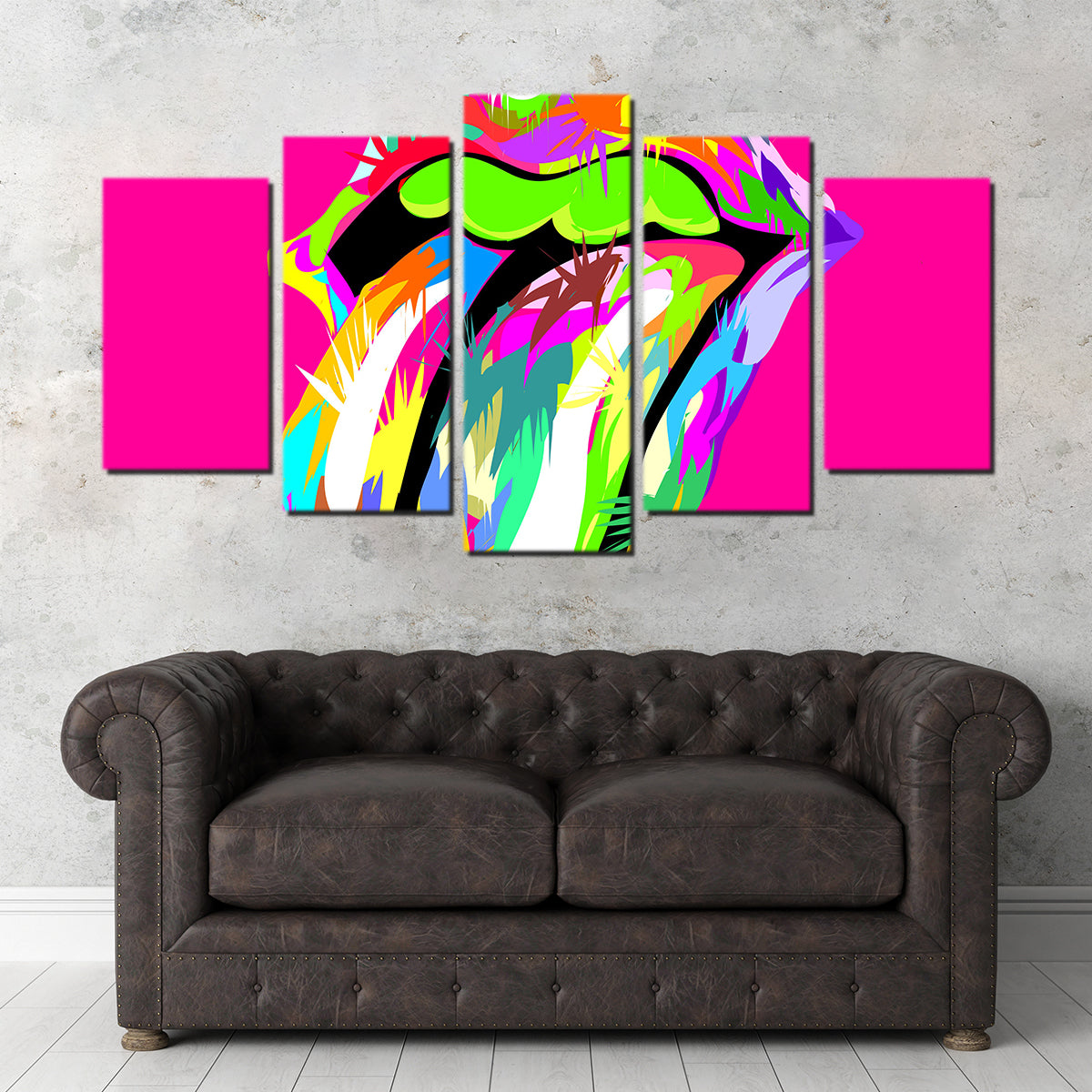 Cool Rolling Mouth Swag Wall Art for Stunning Decor