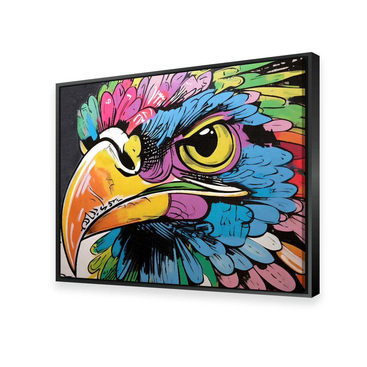 Stunning Hawk Graffiti Wall Art by Stephen Chambers