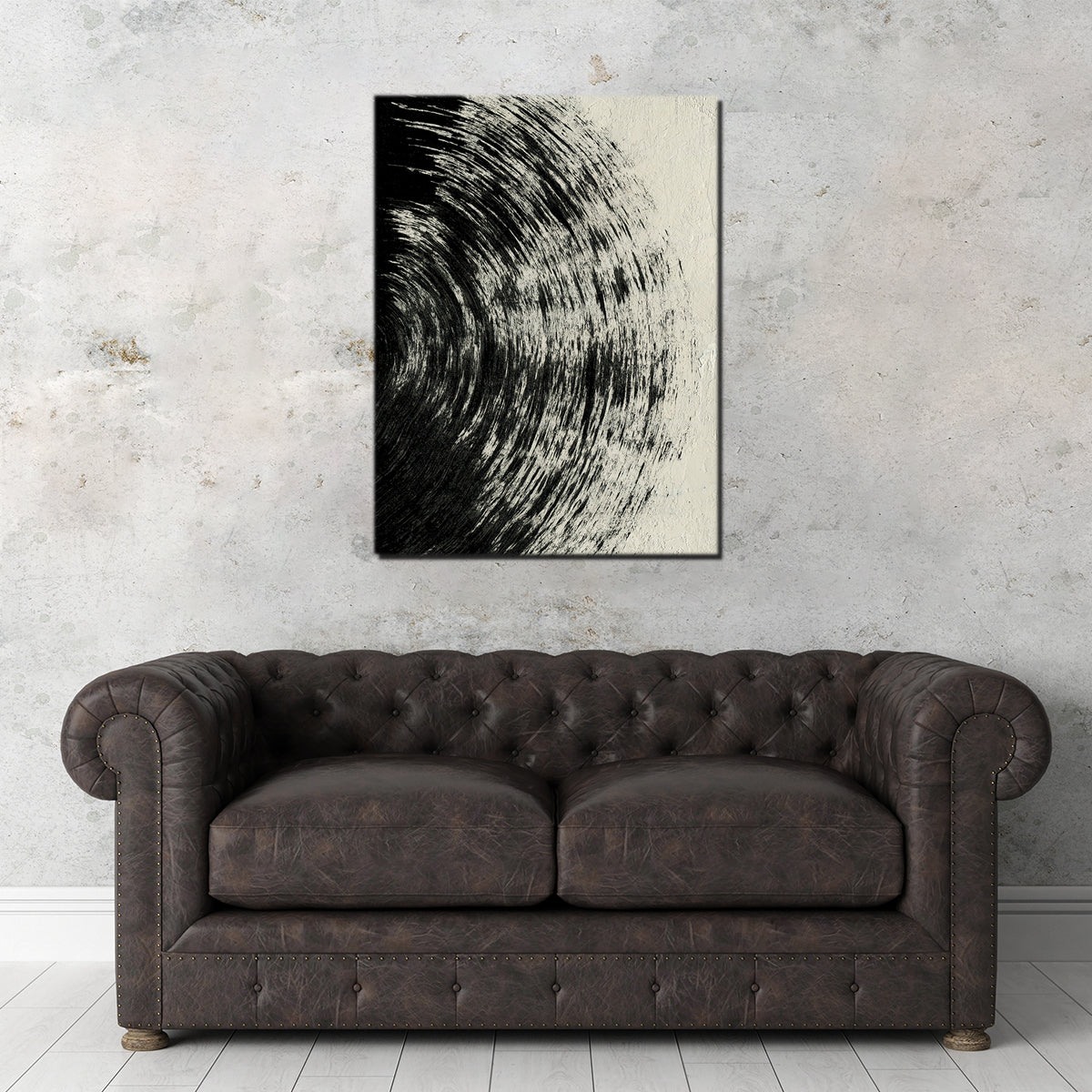 Stunning Black Circle Abstract Wall Art by Evgeny Vetrov