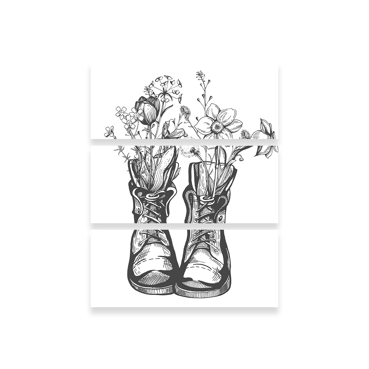 Stunning Boots & Wild Flowers Wall Art for Your Home Decor