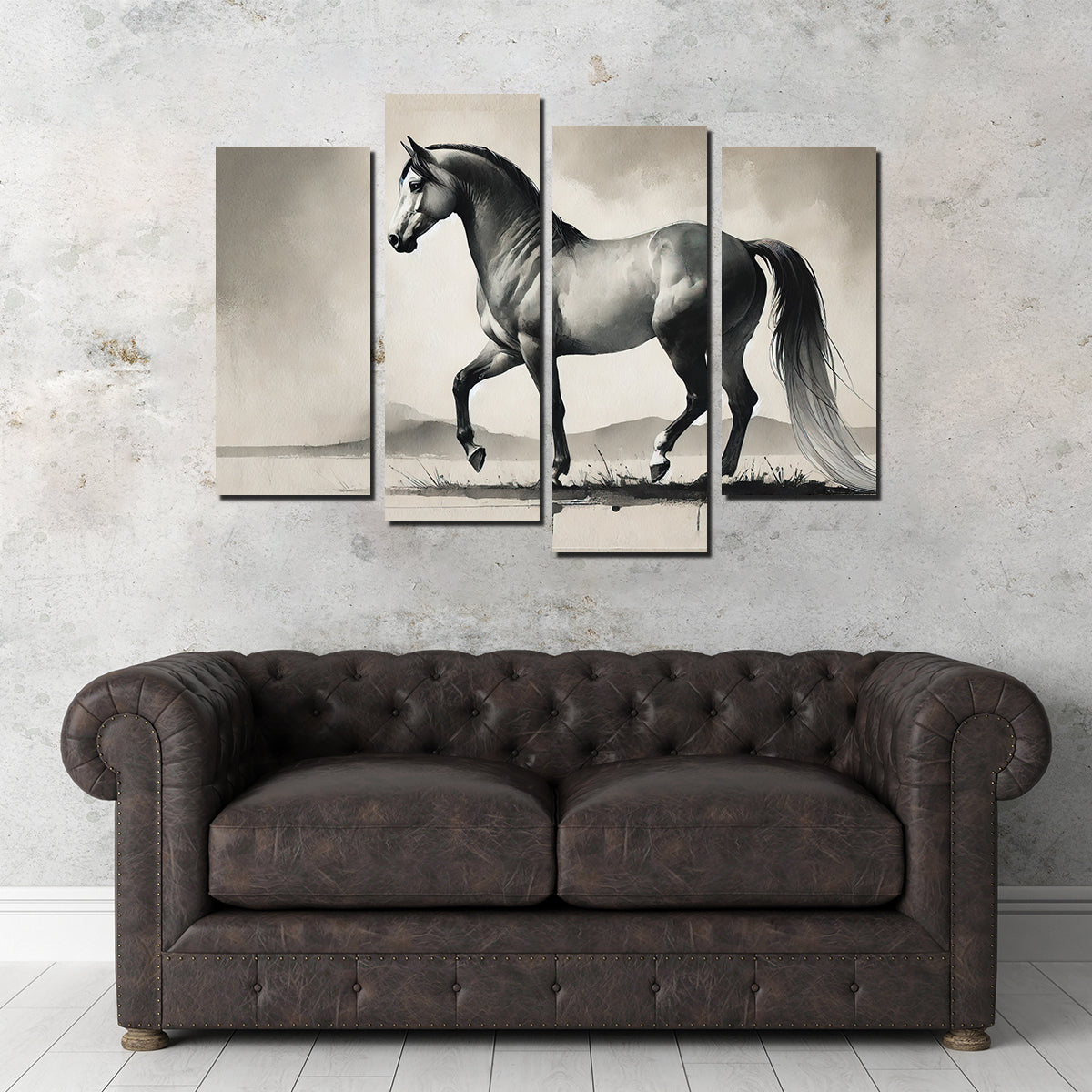 Exquisite Ink Wash Horse Wall Art for Stunning Home Decor