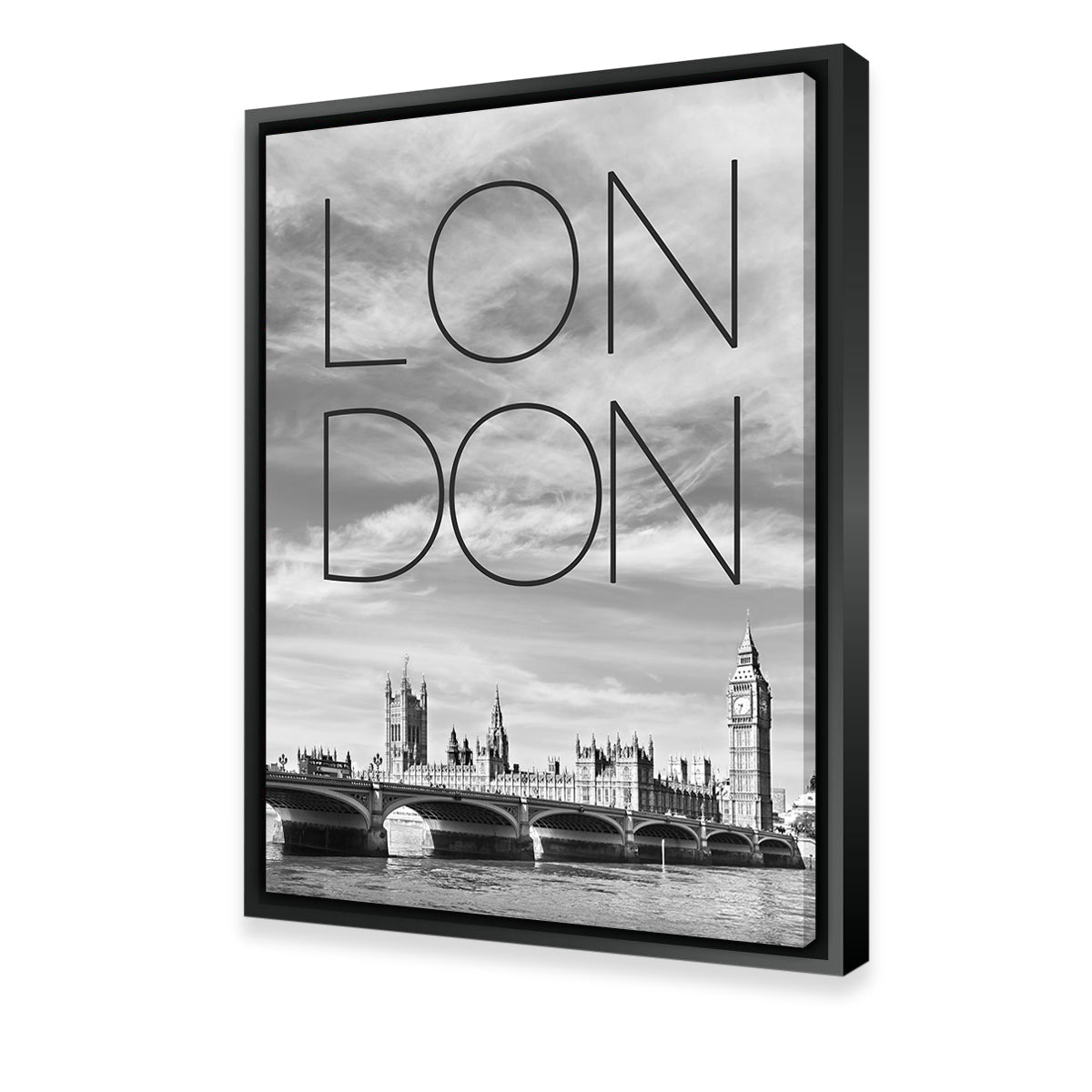 Exquisite London Westminster Bridge Text and Skyline Wall Art by Melanie Viola