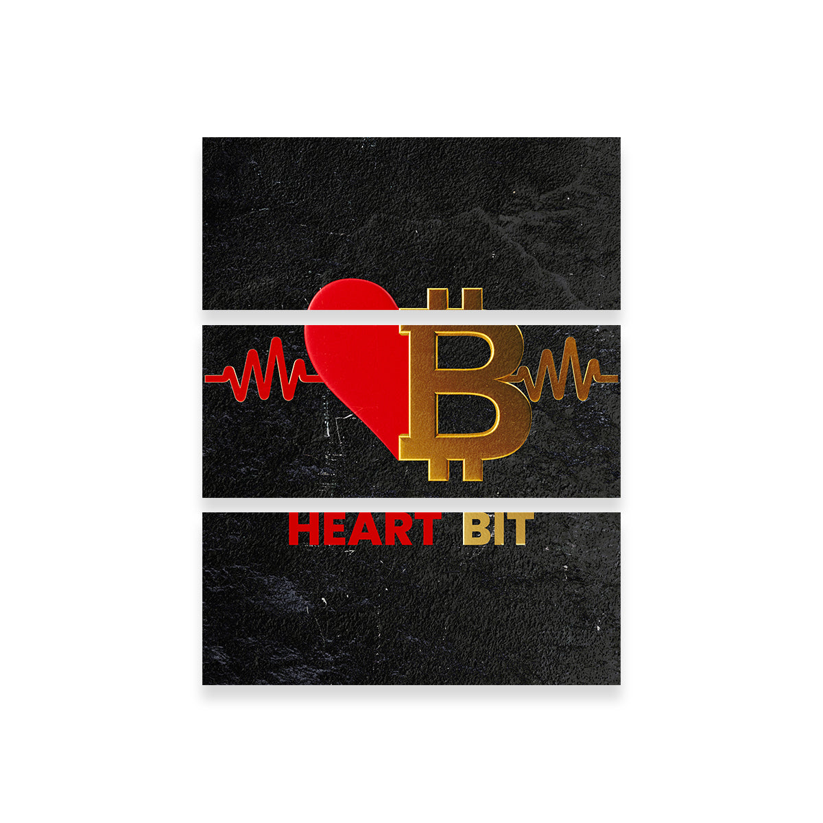 Unique Bitcoin Heart Wall Art for Modern Decor