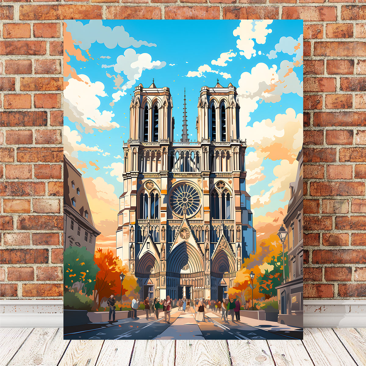 Stunning France - Notre Dame Cathedral Wall Art by Valth Graphics