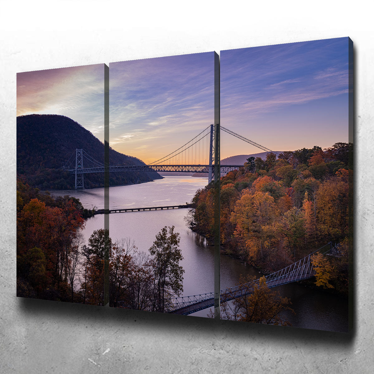 Stunning Purple Heart Bridge Wall Art by Dennis Maida