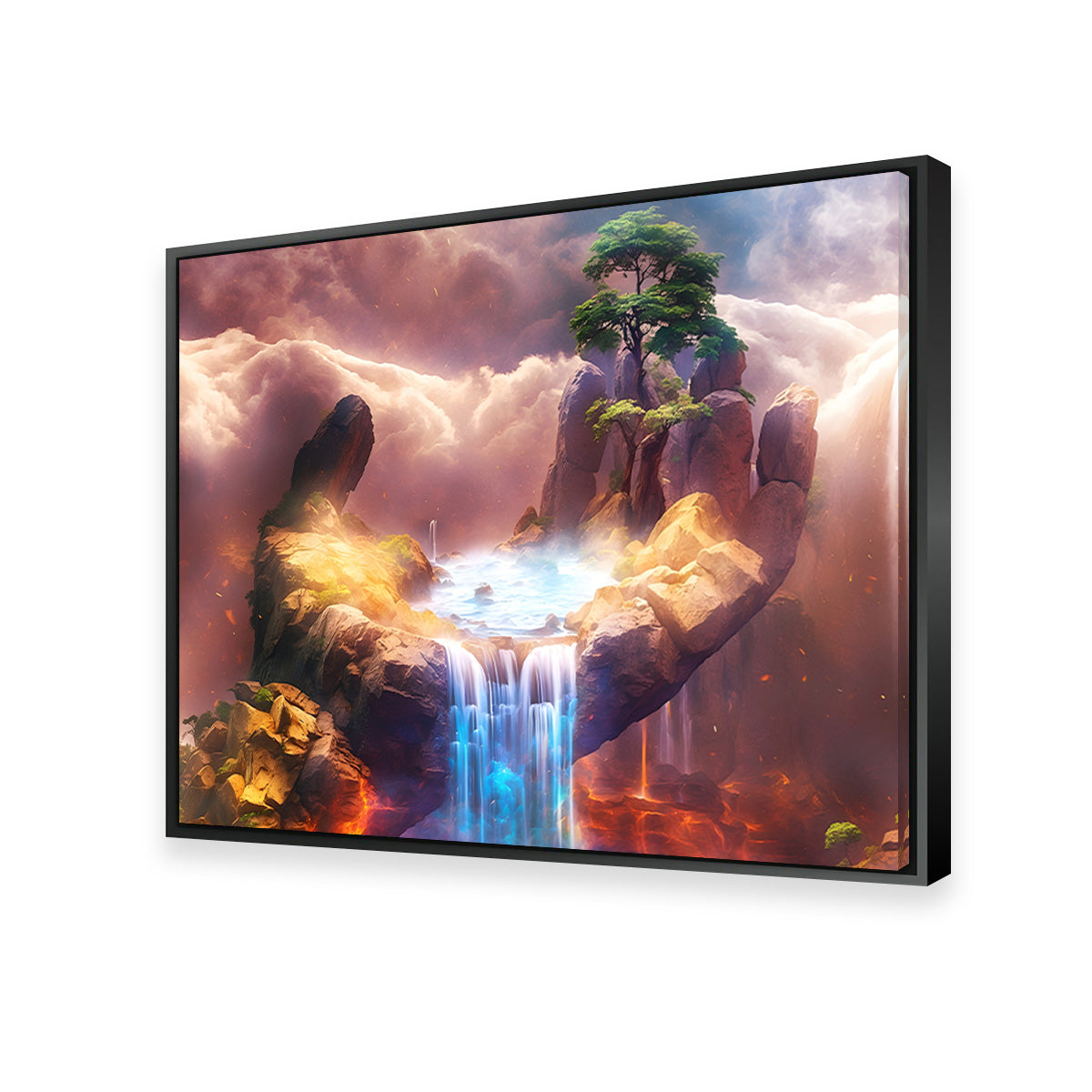 The Exquisite Artistry of Nature's Hand - Sustainable Kiln - Dried Pine Wood Framed Canvas Prints