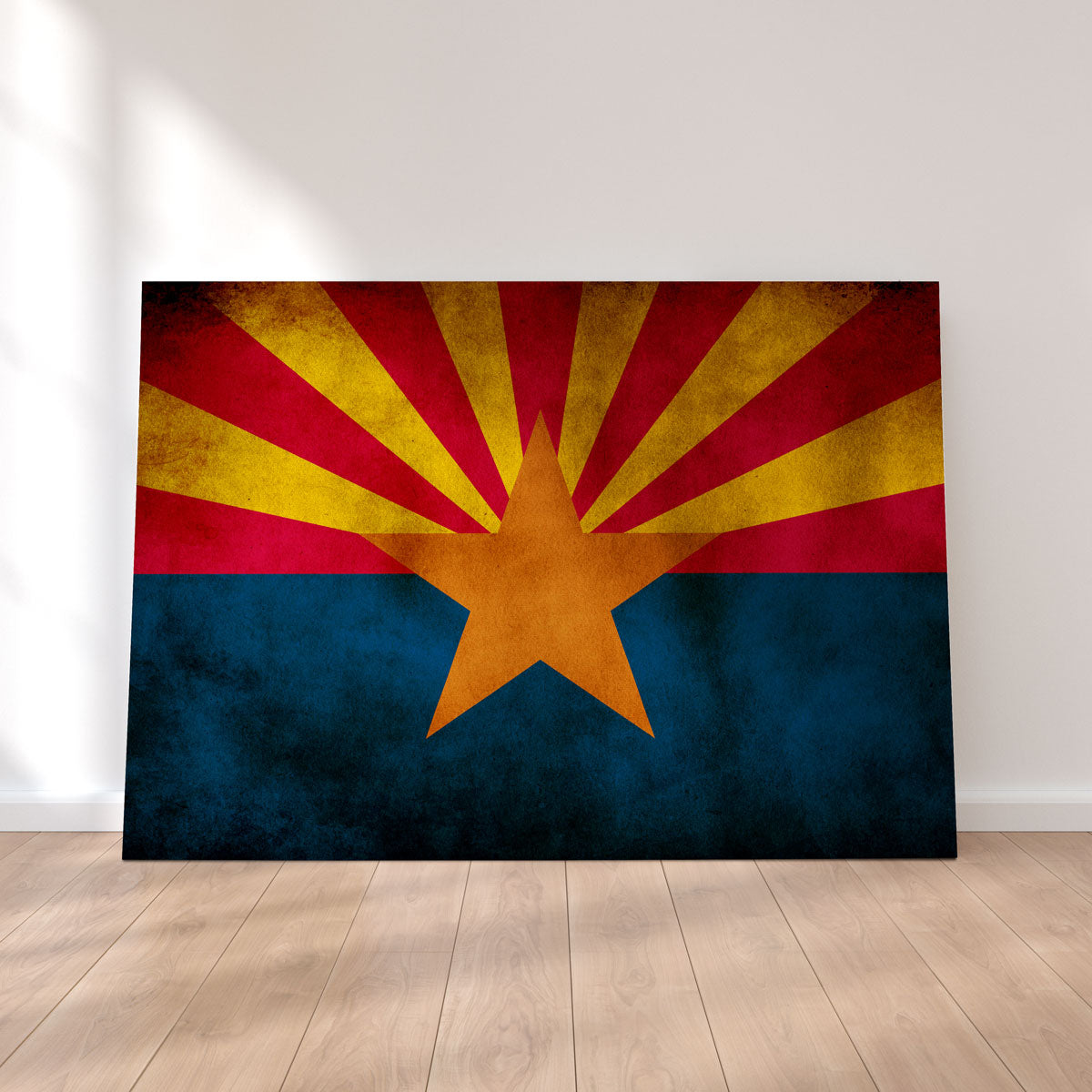Stunning Grunge Arizona State Flag Wall Art for Unique Home Decor