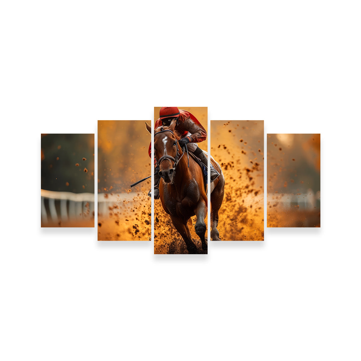 Exquisite Jockey on Horse Racing Wall Art for Stunning Decor