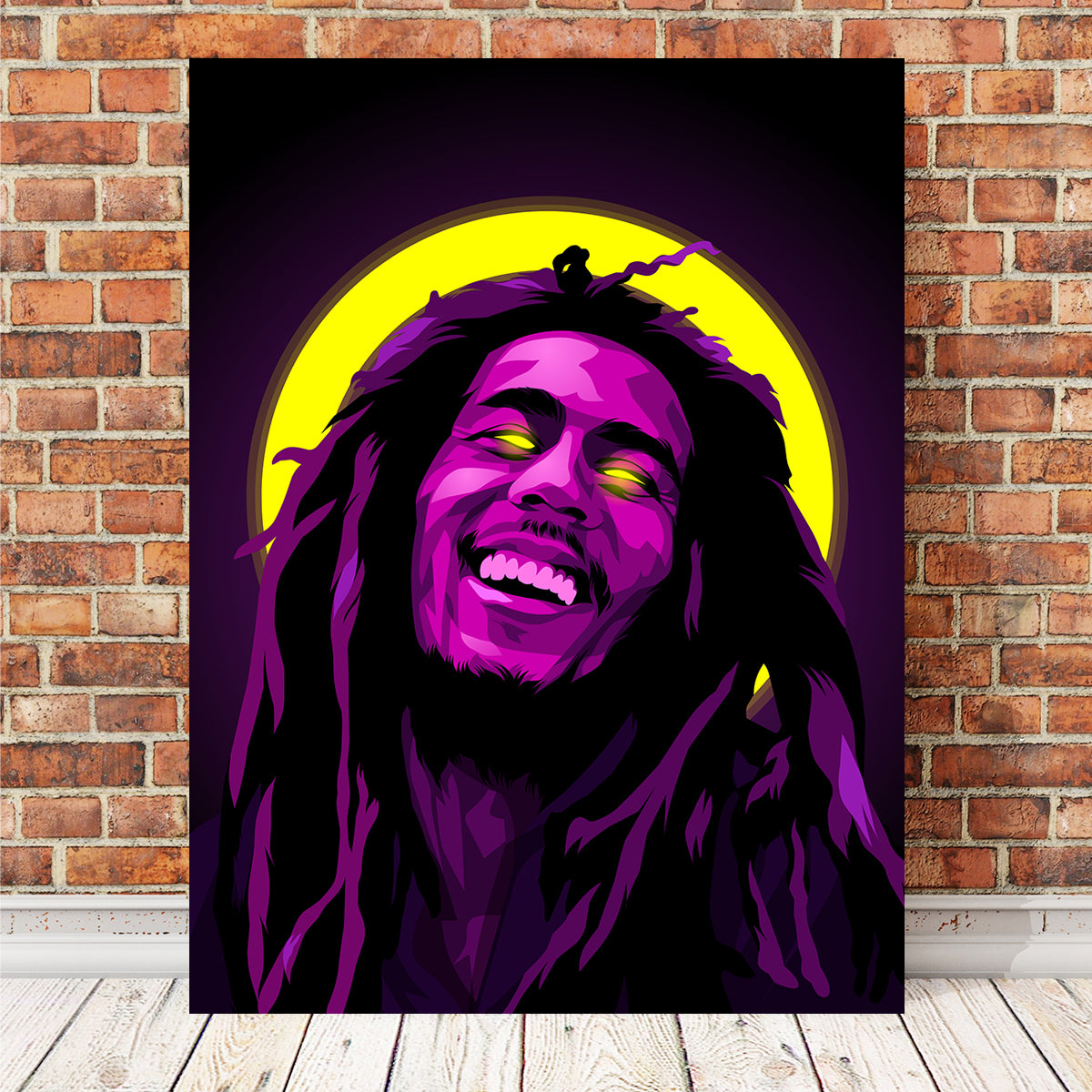 Bob Marley Purple Wall Art - Stunning Sustainable Canvas Print