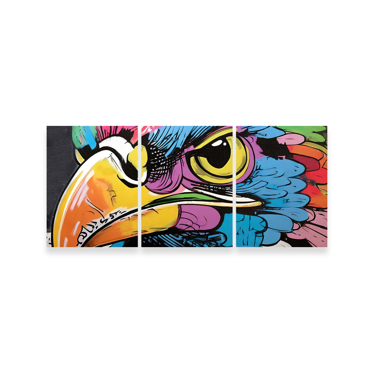 Stunning Hawk Graffiti Wall Art by Stephen Chambers