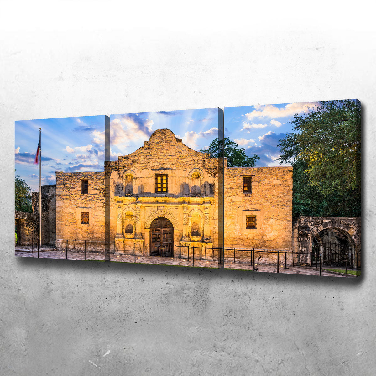 Stunning The Alamo Wall Art - Sustainable Kiln - Dried Pine Frame Canvas