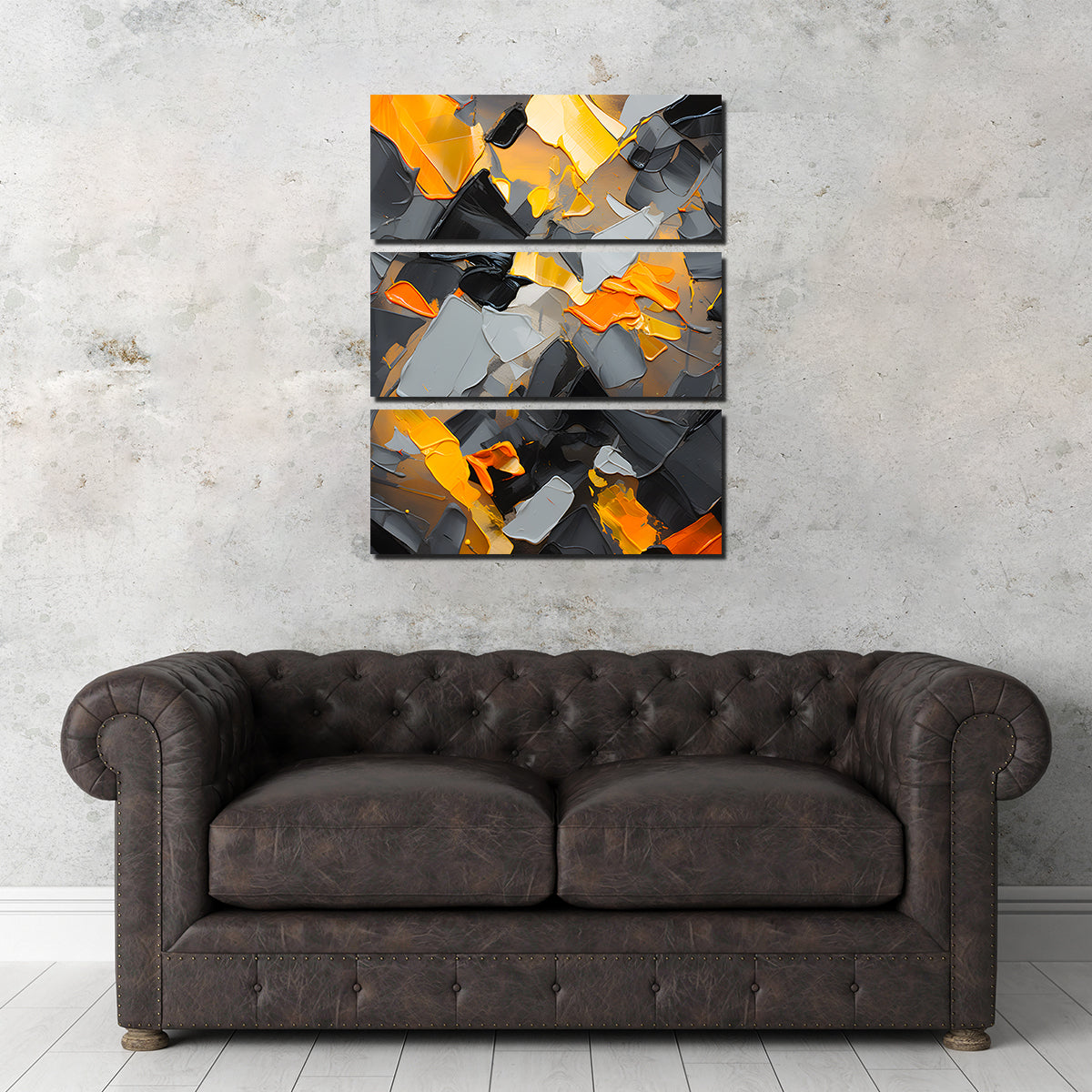 Abstract Black and Gold Geometric Shapes Wall Art - 18