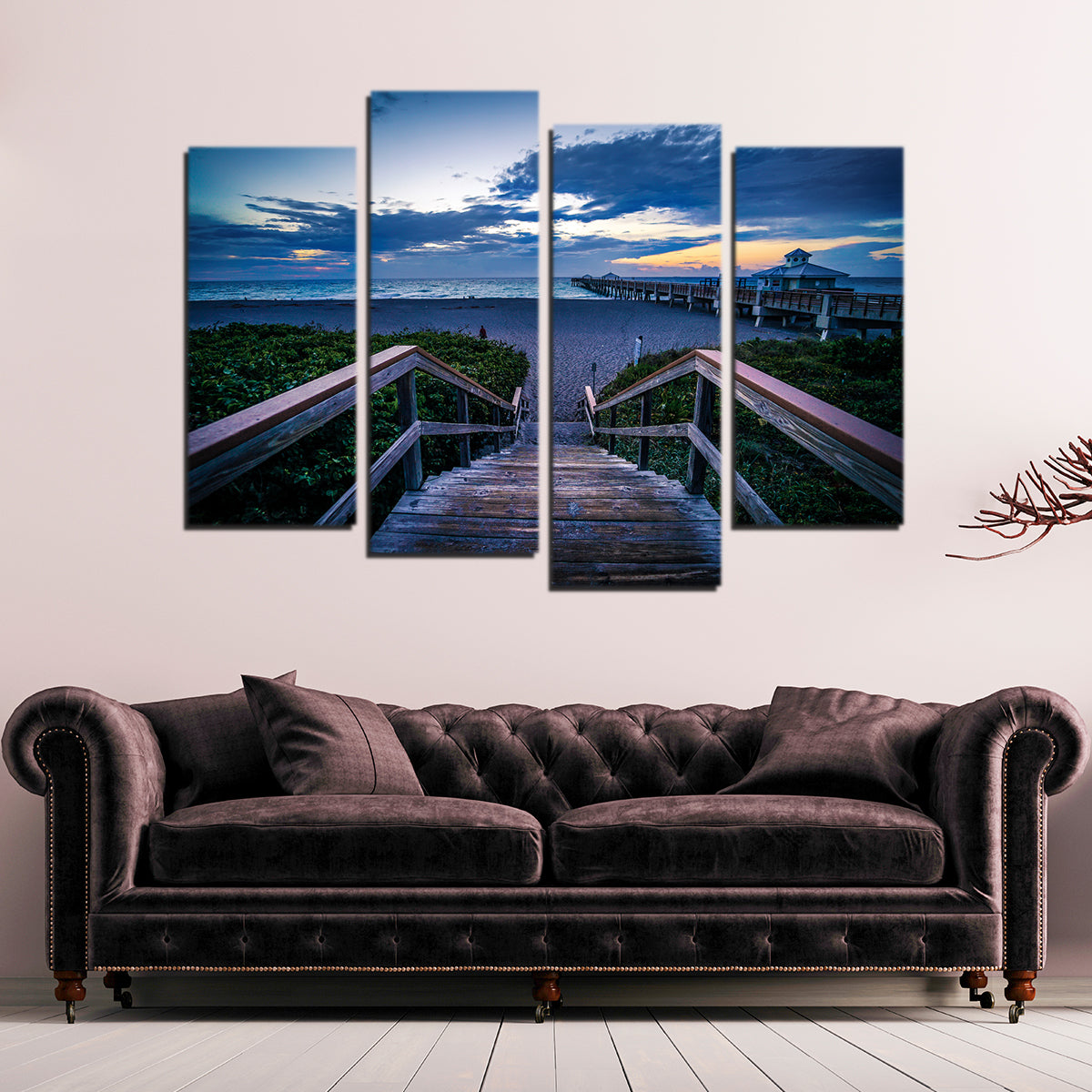 Stunning Steps to Juno Beach Pier Wall Art by Charity Dos Santos