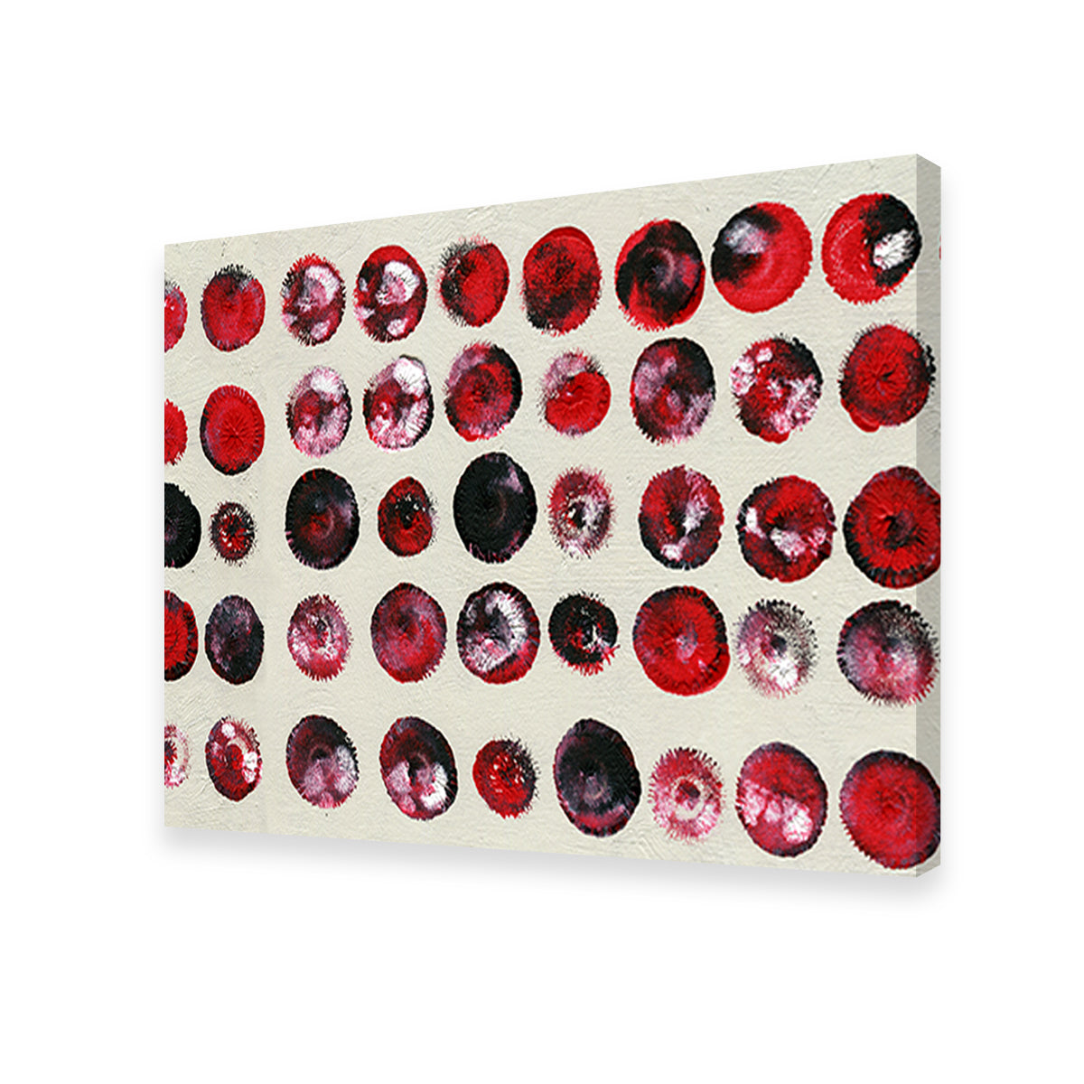 Stunning Red Circles Wall Art by Evgeny Vetrov