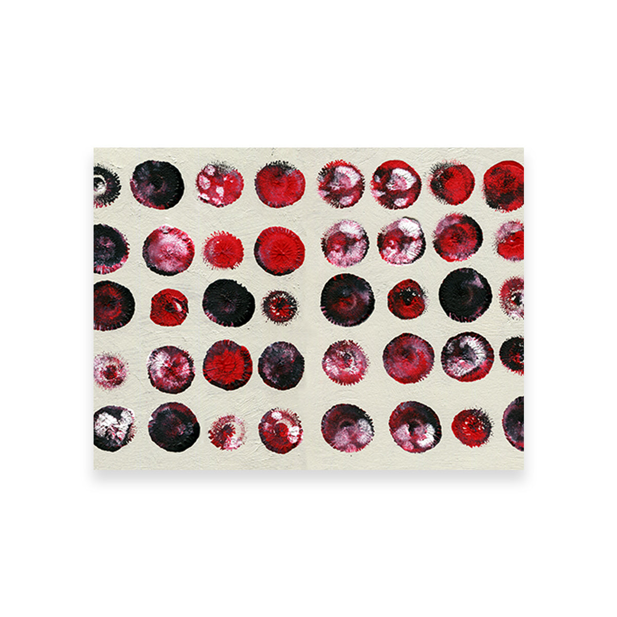 Stunning Red Circles Wall Art by Evgeny Vetrov