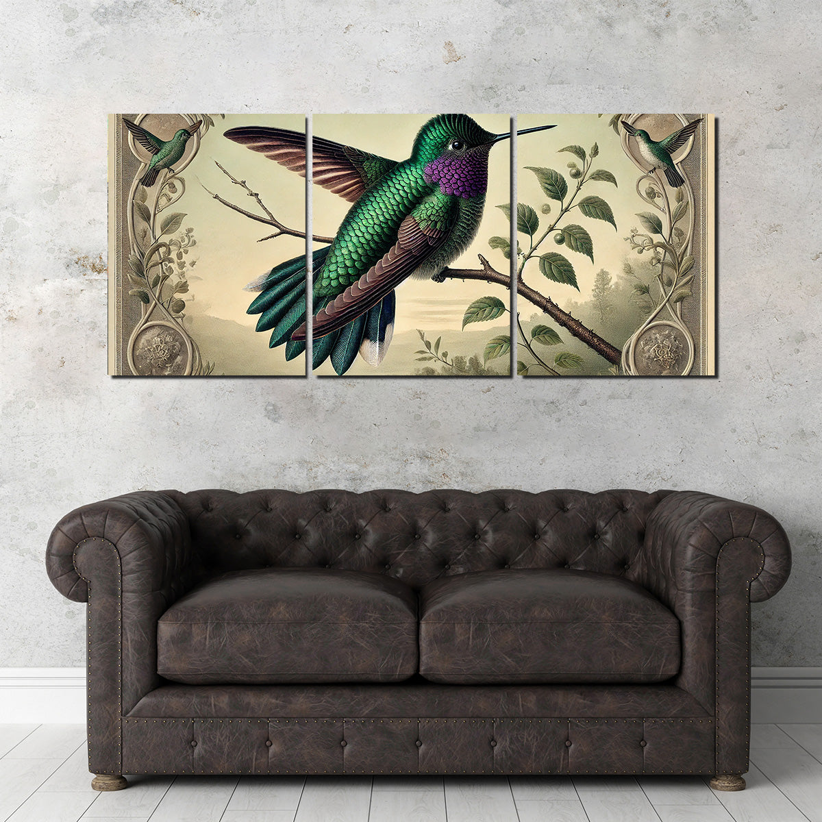 Stunning JJ Audubon's Style Hummingbird Print Wall Art for Home Decor