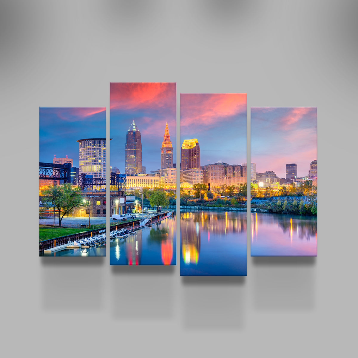 Stunning Cleveland Skyline Wall Art - Museum Quality Canvas Prints