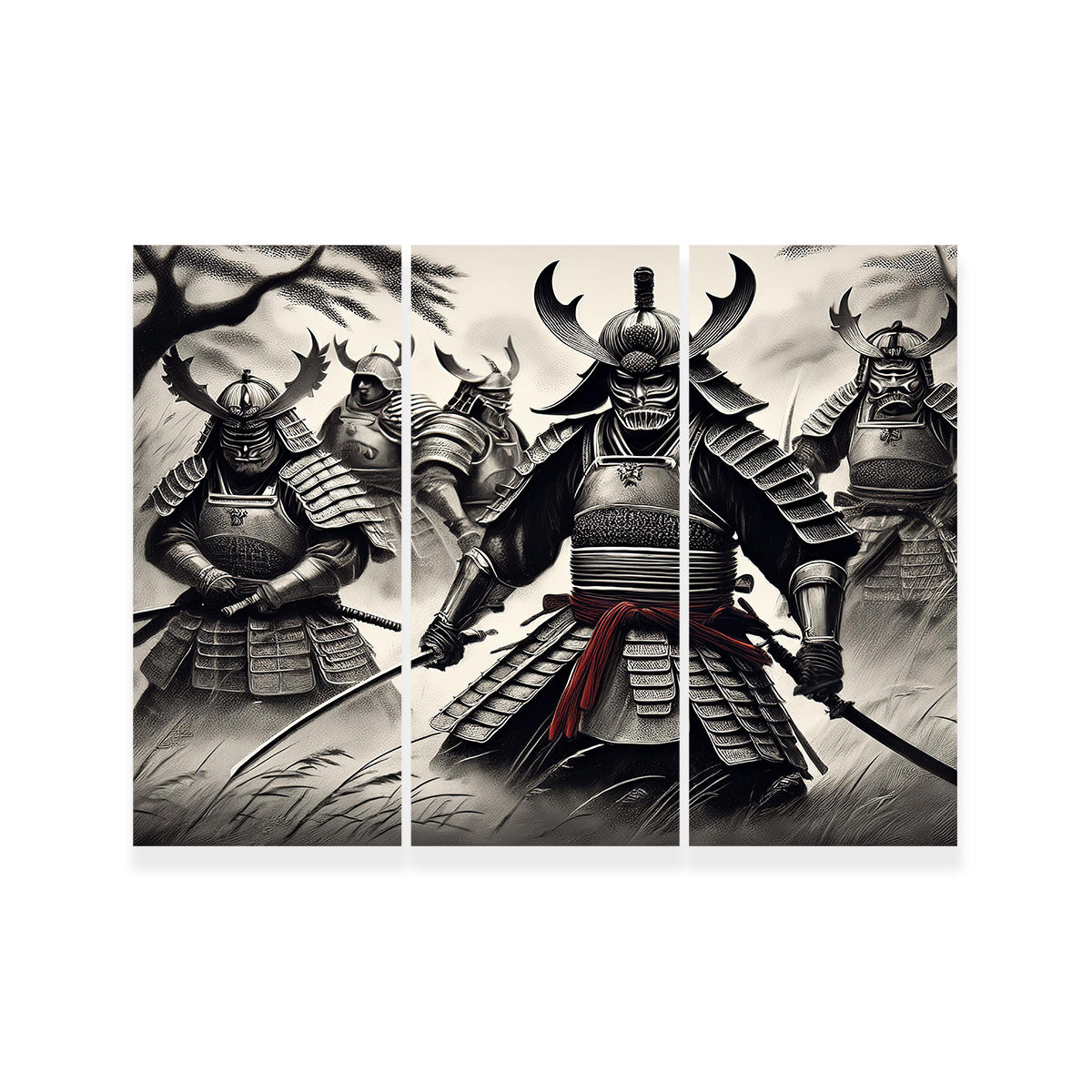 Authentic Samurai Battlefield Wall Art - Museum-Quality Canvas Print