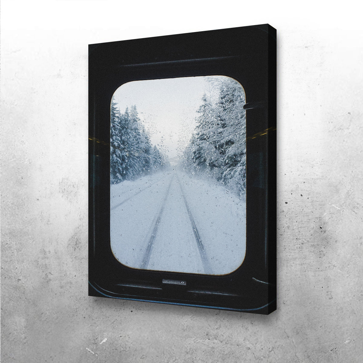 Exquisite Snowy Train Wall Art by Mike Cotton