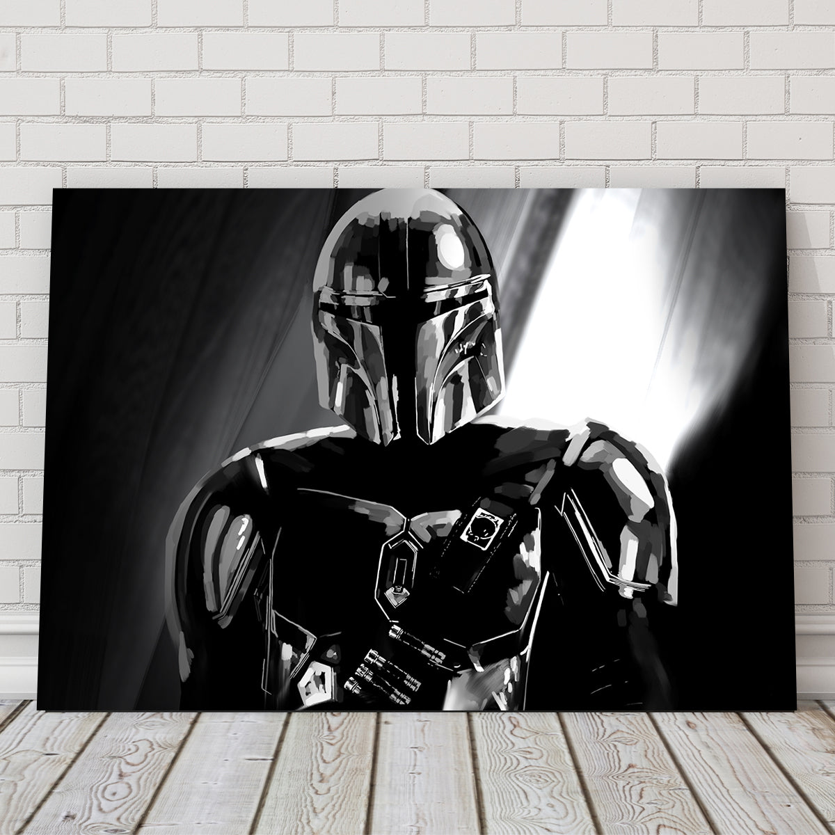 Stunning Grayscale Bounty Hunter Wall Art by Andy Brackpool