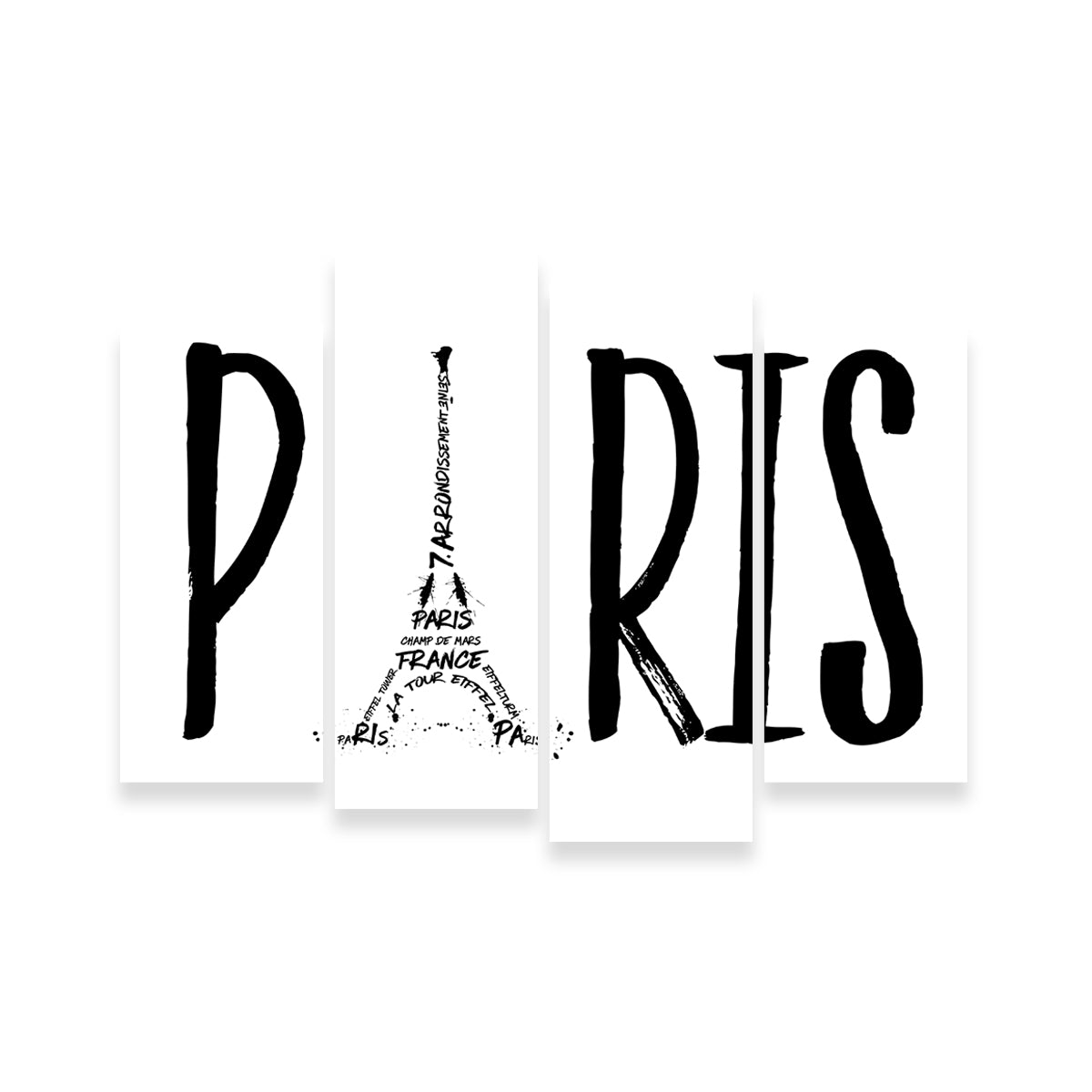 PARIS Typography Wall Art - Stunning Canvas Prints for Home Decor